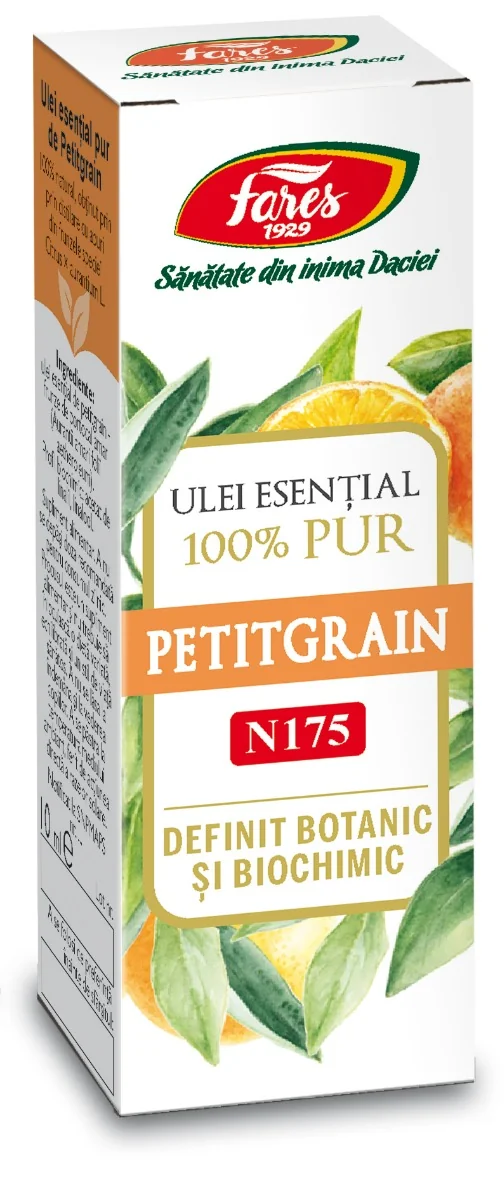 Ulei esential de Petitgrain N175, 10ml, Fares