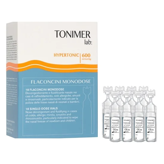 Apa de mare hipertonica, 5ml x 18 flacoane, Tonimer Lab