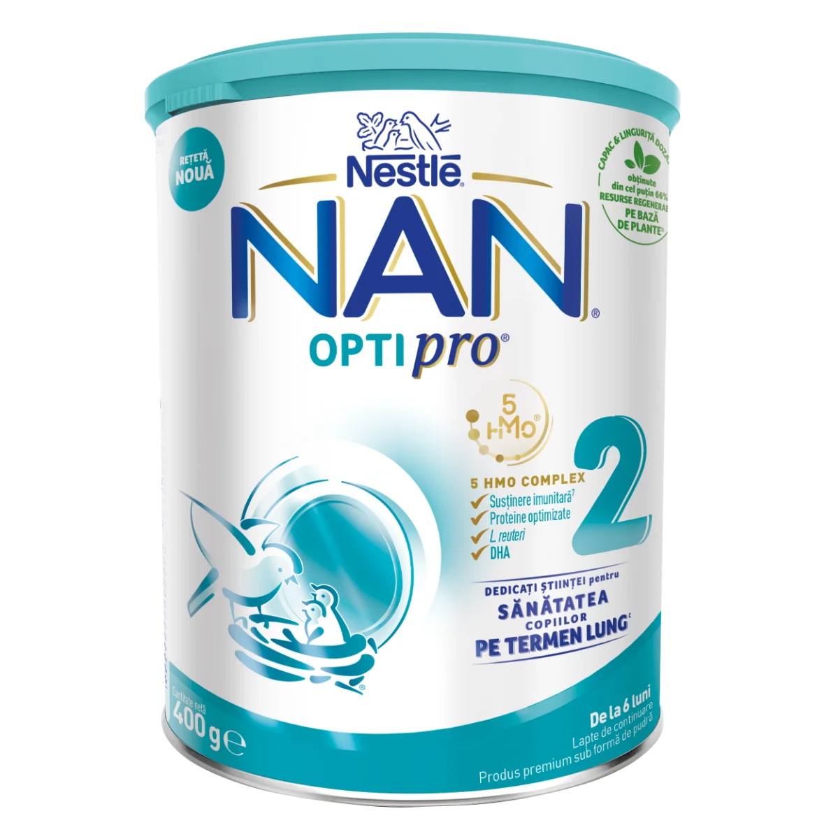 Lapte praf Nan 2 Optipro Premium +6 luni, 400g, Nestle