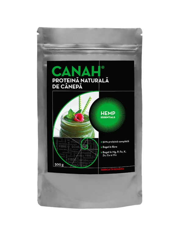 Pudra proteica de canepa, 500g, Canah