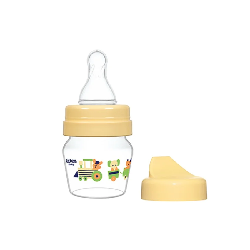 Pahar pentru bebelusi de plastic cu tetina rotunda, 30ml, Wee Baby 