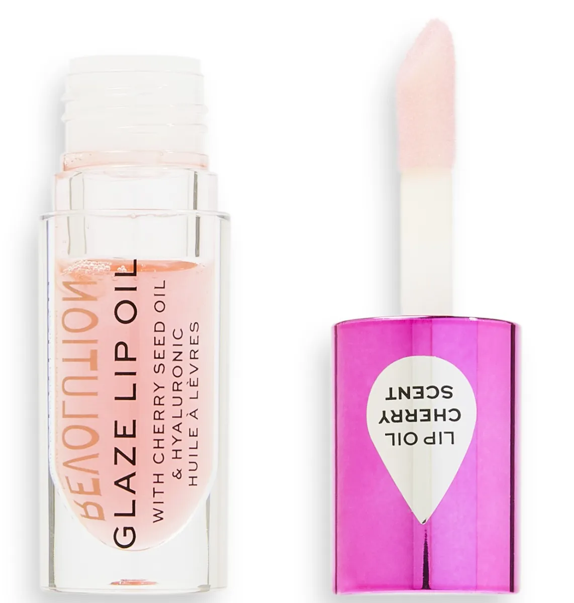 Ulei de buze Glaze Glam Pink, 4.6ml, Makeup Revolution 