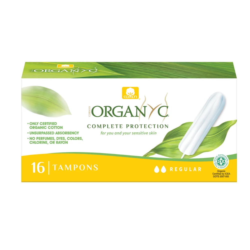 Tampoane din bumbac organic Regular, 16 bucati, Organyc