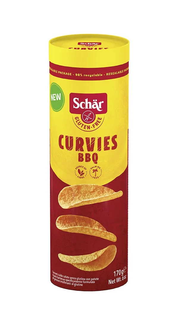 Chipsuri barbeque fara gluten Curvies, 170g, Schar