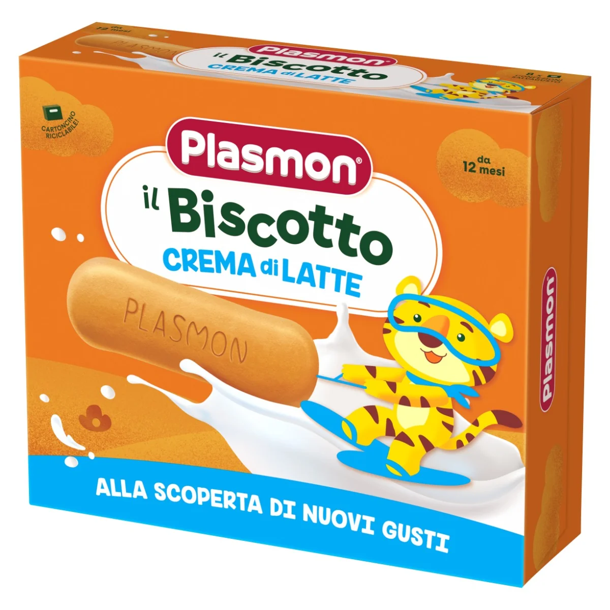 Biscuiti cu crema de lapte, 320g, Plasmon