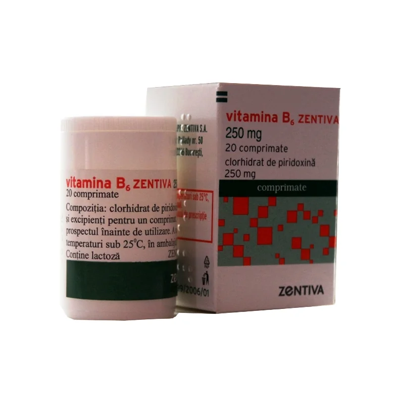 Vitamina B6 250mg, 20 comprimate, Zentiva