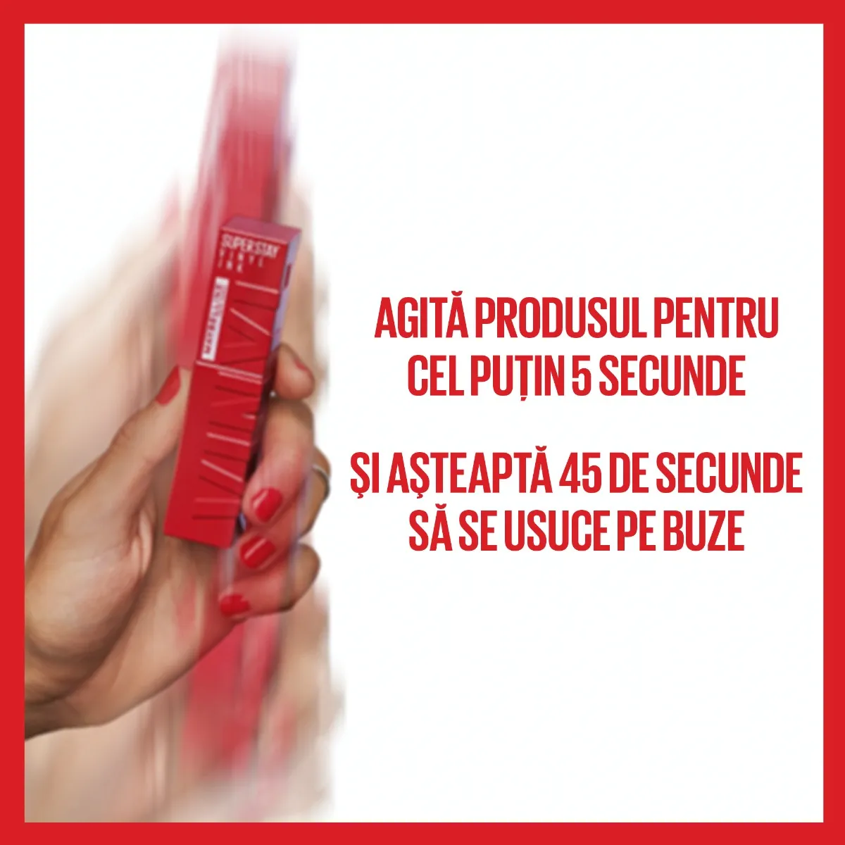 Ruj lichid rezistent cu stralucire de vinil Superstay Ink 25 Red-Hot, 4.2ml, Maybelline 