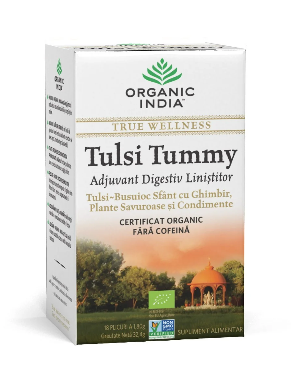 Tulsi Tummy Ceai, 18 plicuri, Organic India 