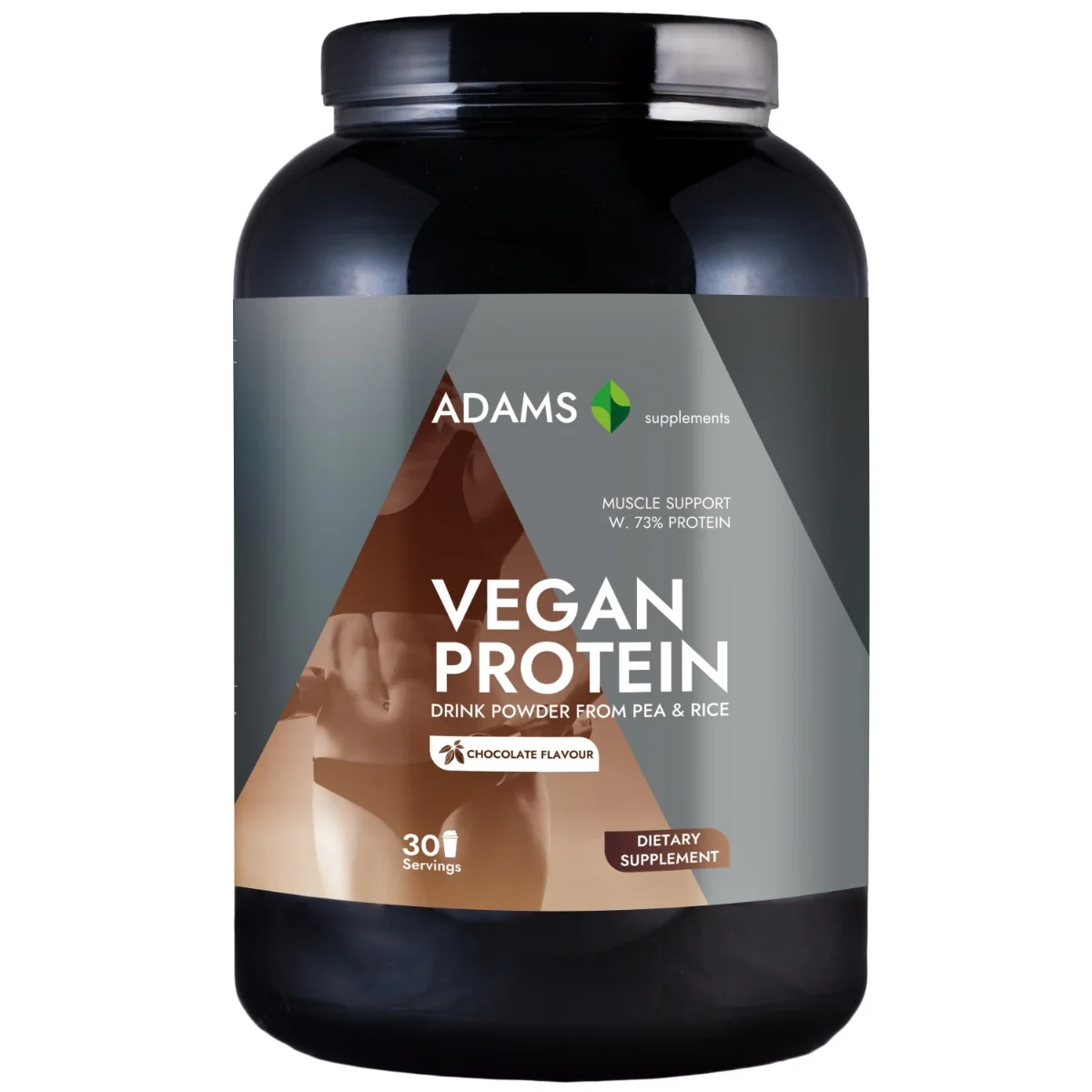 Vegan Protein cu aroma de ciocolata, 908g, Adams Vision