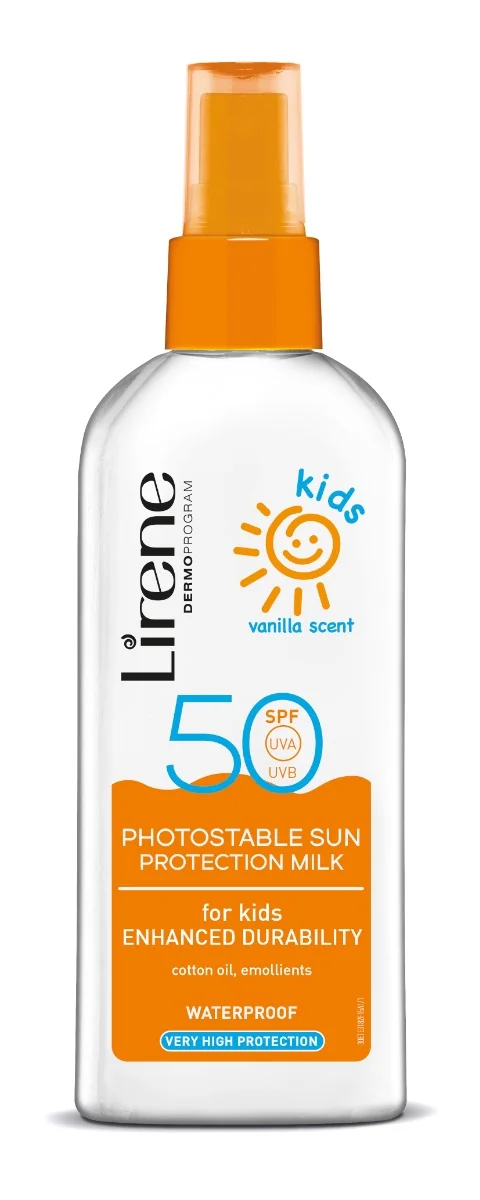 Lapte protectie solara pentru copii cu aroma vanilie SPF50 Sun, 150ml, Lirene