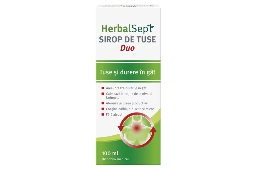 Sirop de tuse HerbalSept Duo, 100 ml, Zdrovit