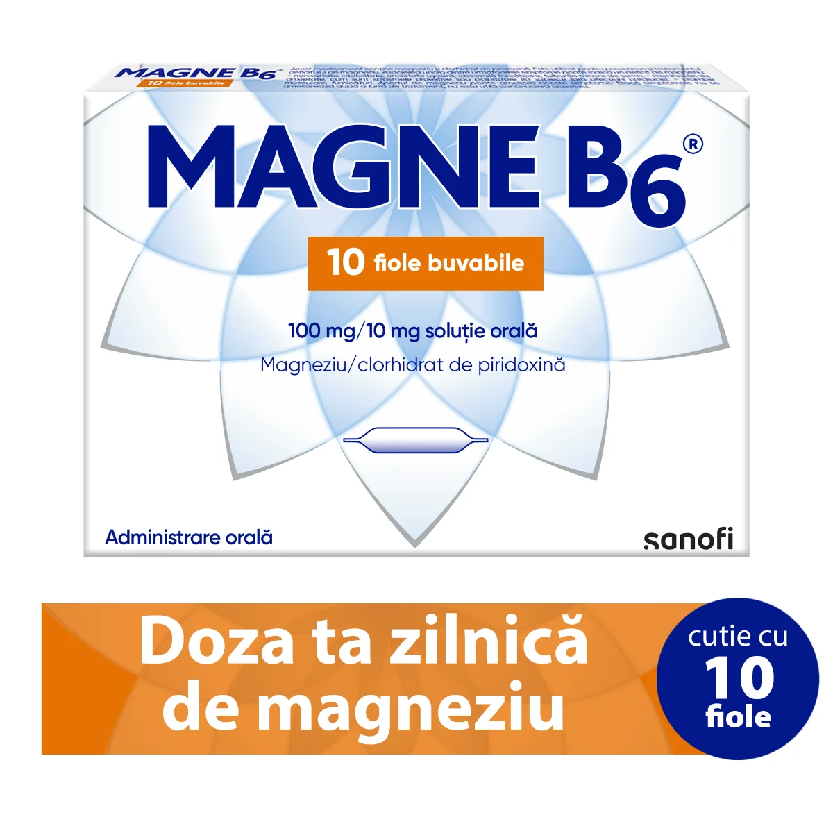 Magne B6 100mg/10mg, 10 fiole, Sanofi