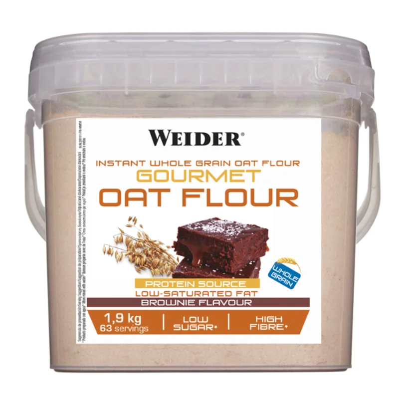 Faina de ovaz cu aroma de brownie Gourmet Oat Flour, 1900g, Weider