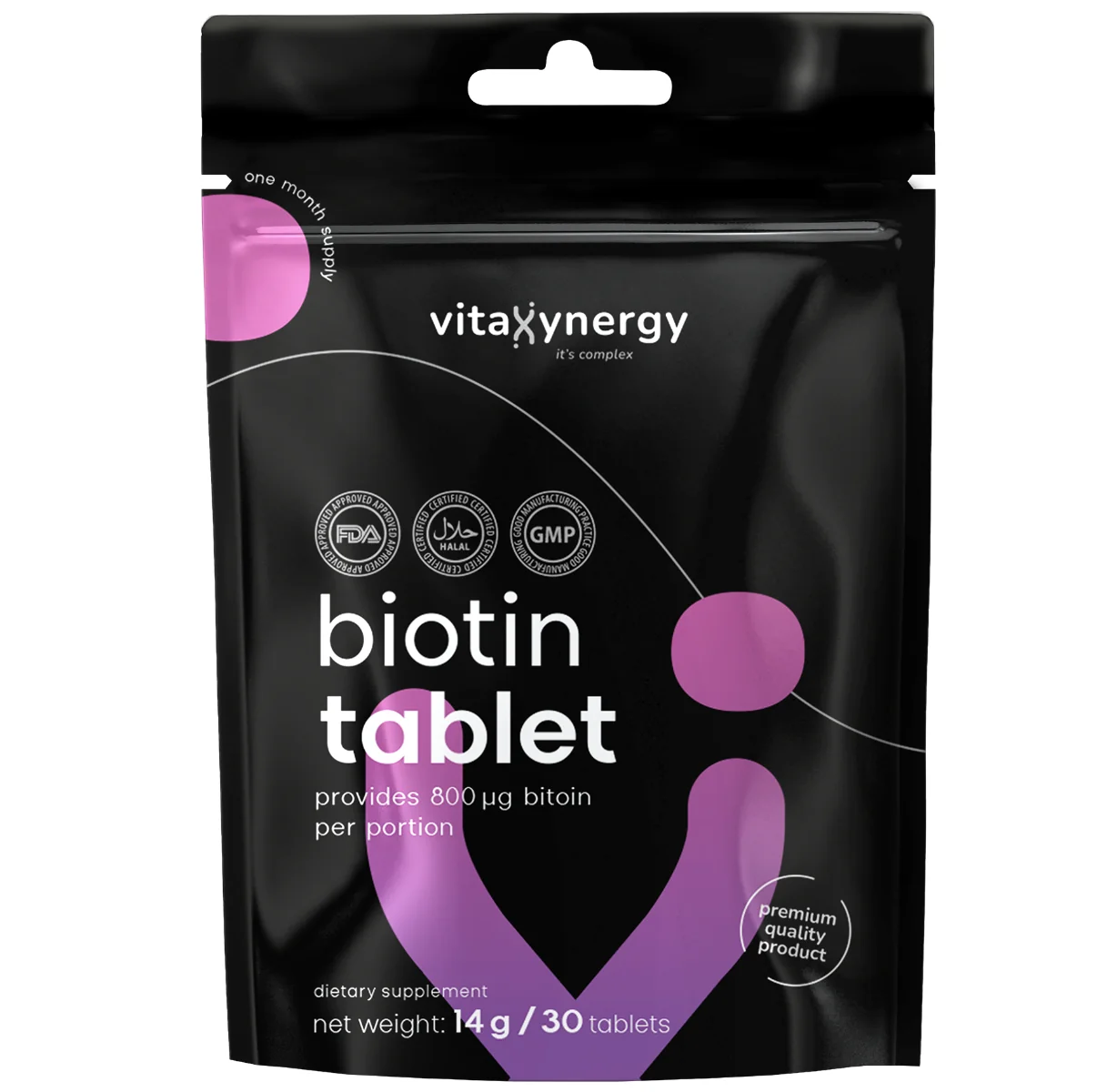 Biotina 800mcg, 30 tablete, Vitaxynergy