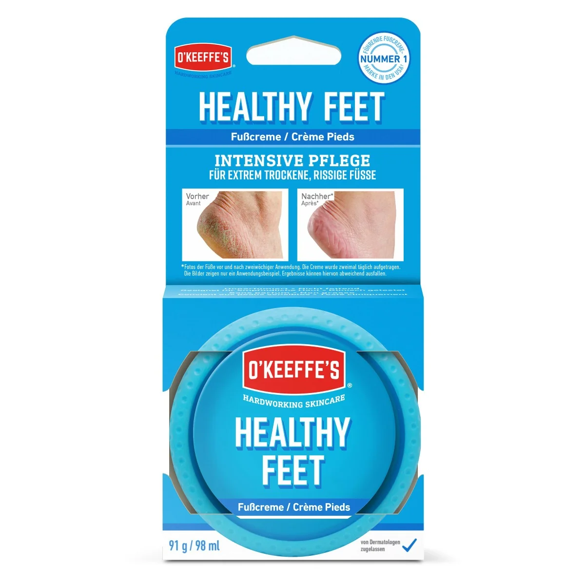 Crema de picioare Healthy Feet, 91g, O'Keeffe's