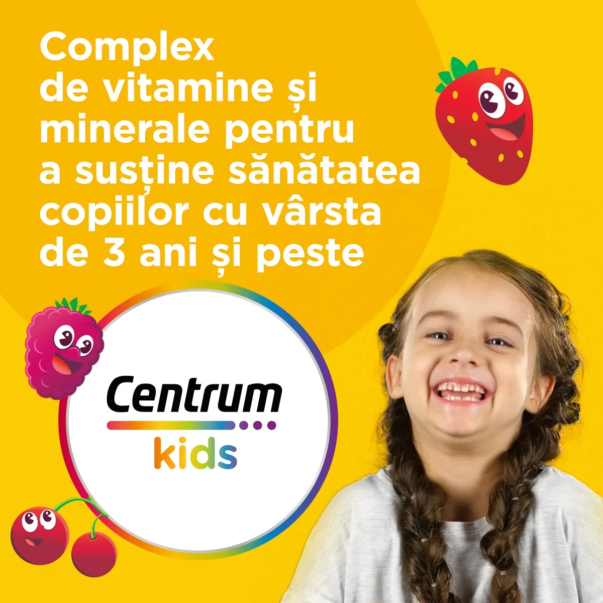 Centrum Kids VitaGummies Multifruit, 60 jeleuri, Haleon 