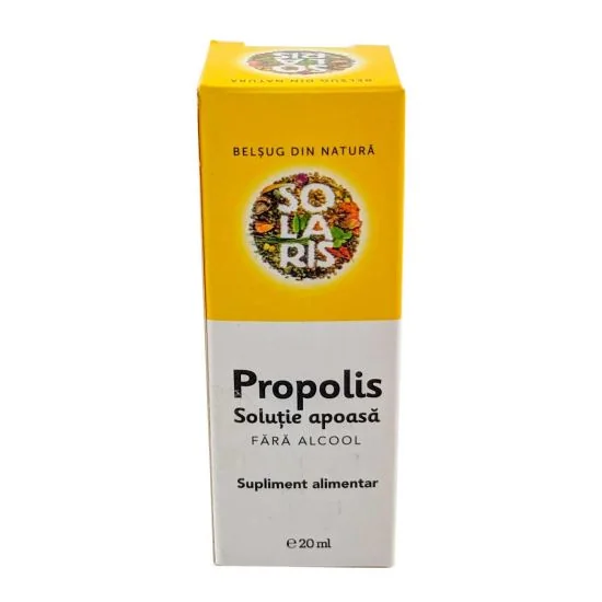 Solutie apoasa de propolis fara alcool, 20ml, Solaris