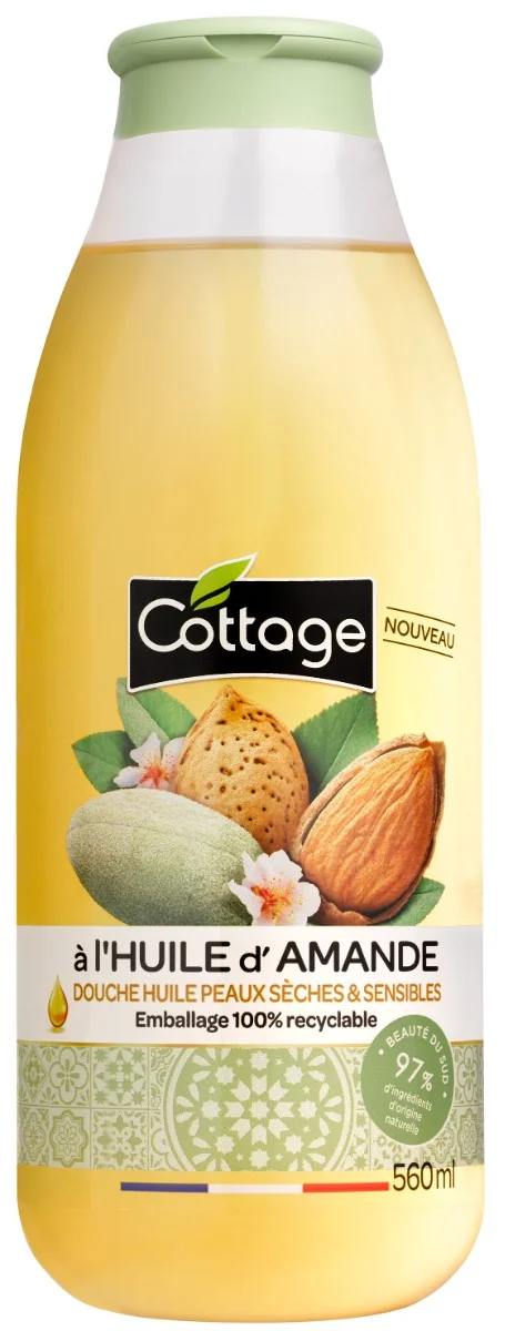 Gel dus cu ulei de migdale, 560ml, Cottage