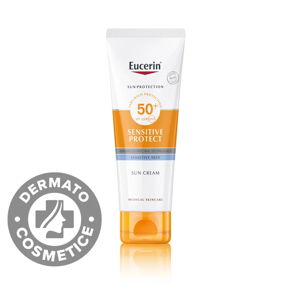 Crema de fata pentru ten sensibil cu SPF50+, 50ml, Eucerin 