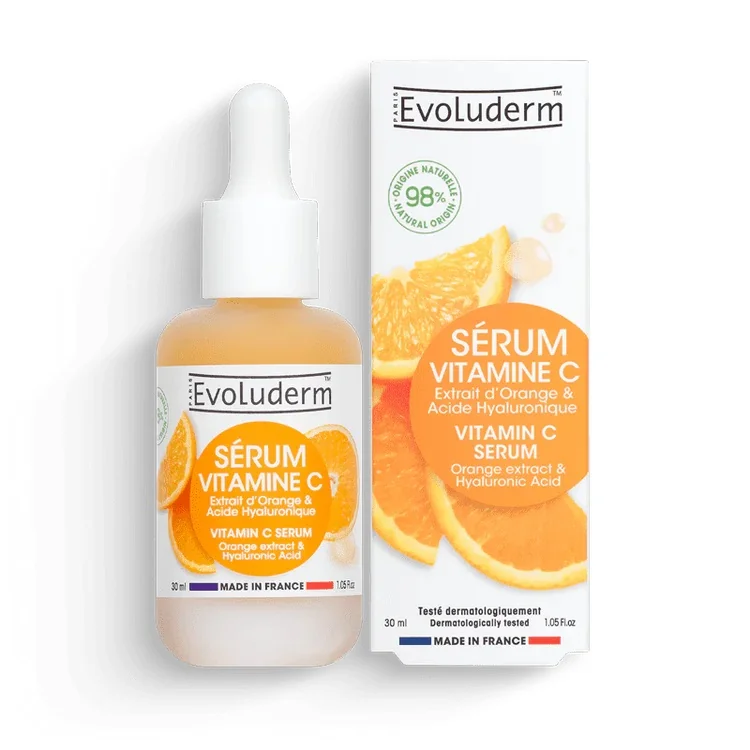 Ser Vitamina C cu extract de portocale si acid hyaluronic, 30ml, Evoluderm