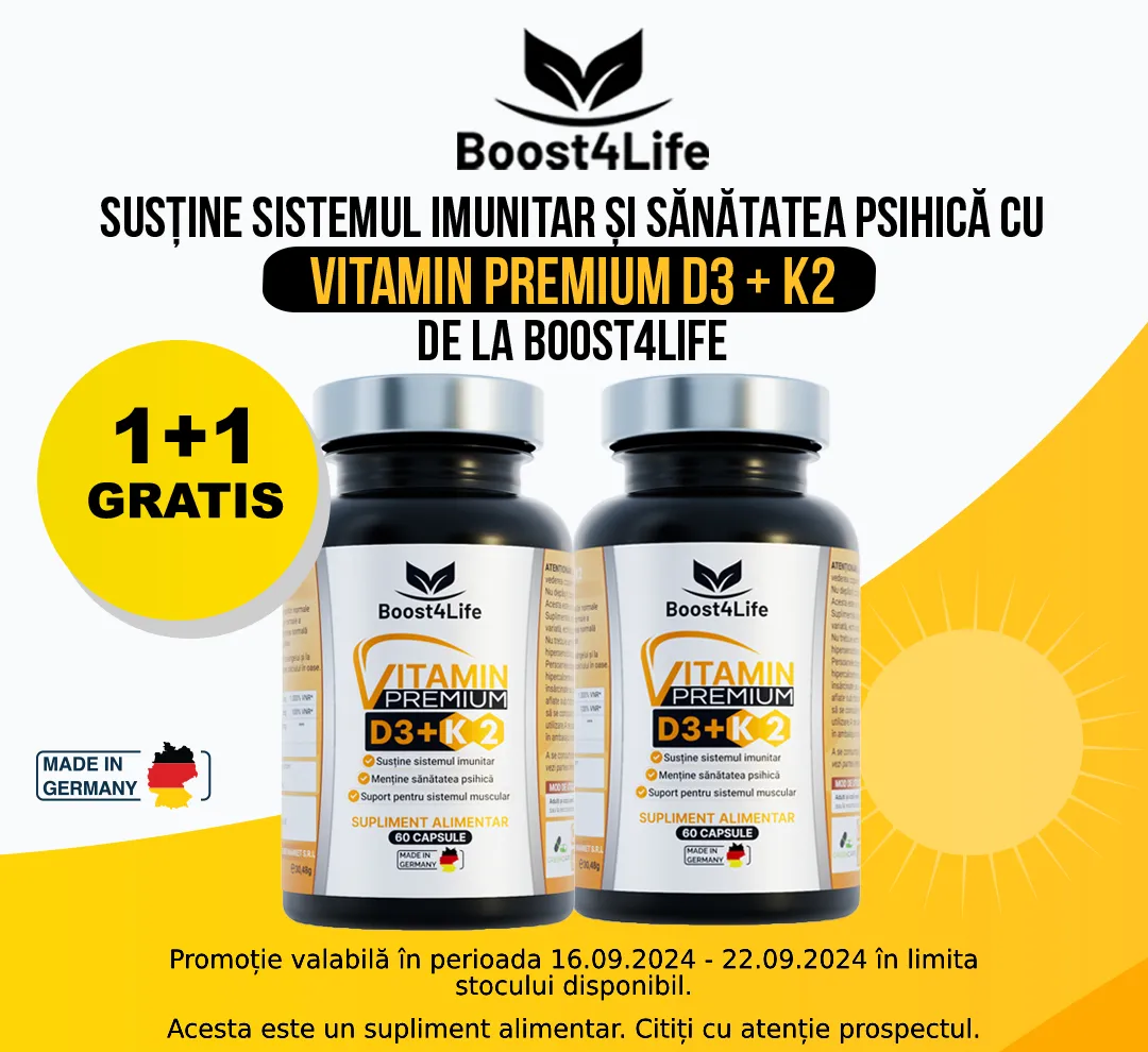 Max Deals Septembrie 2024 Boost 4 life Vitamin premium D3 + K2