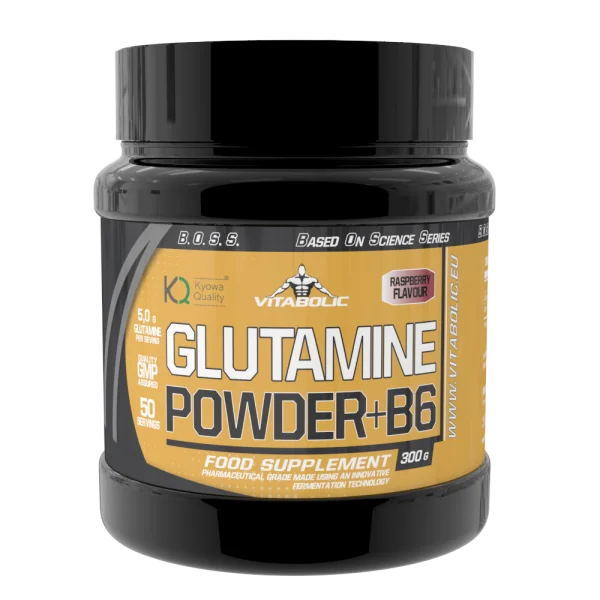 Glutamine Powder + B6 Rasberry, 300g, Vitabolic