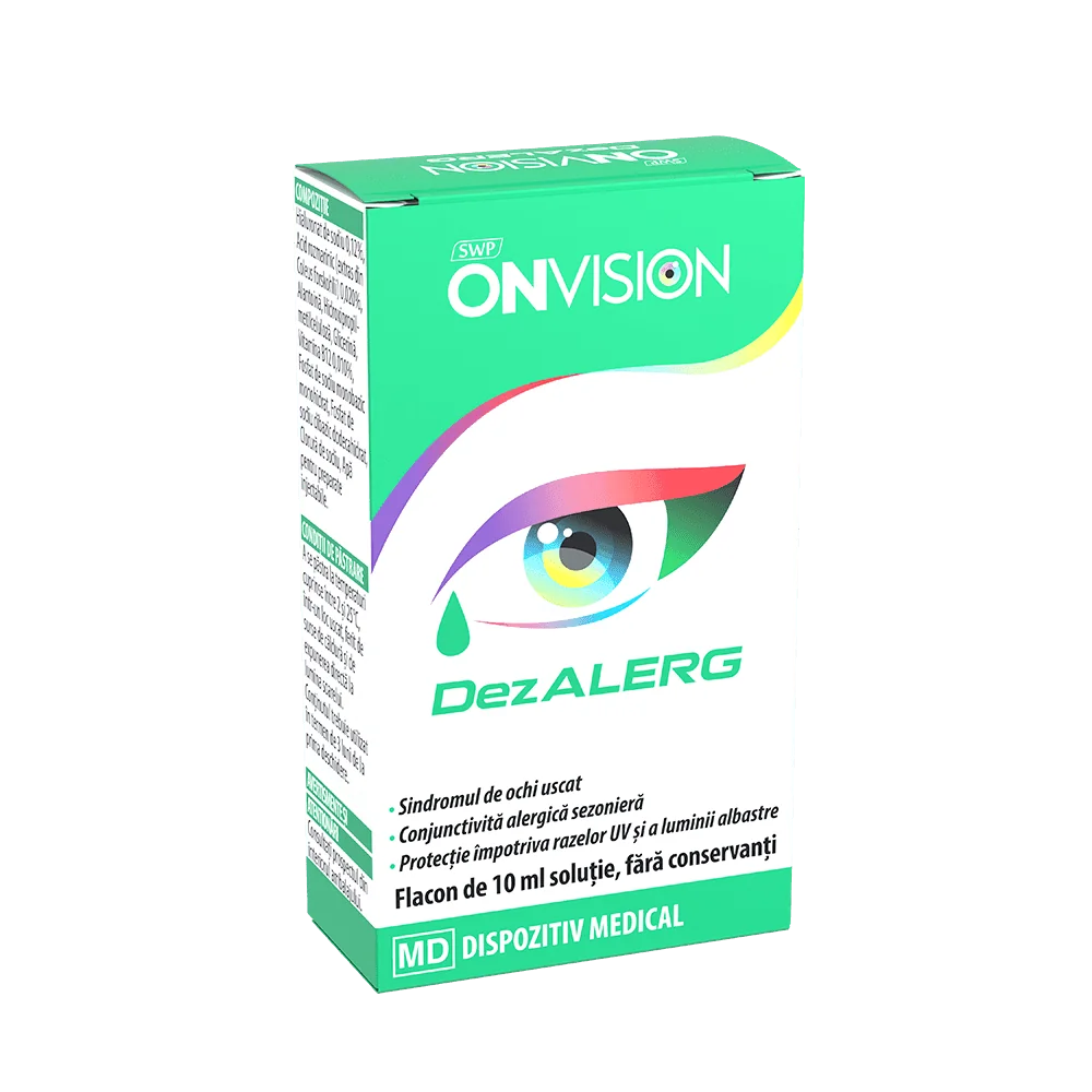 Solutie oftalmica pentru ochi uscati Onvision Dezalerg, 10ml, Sun Wave Pharma