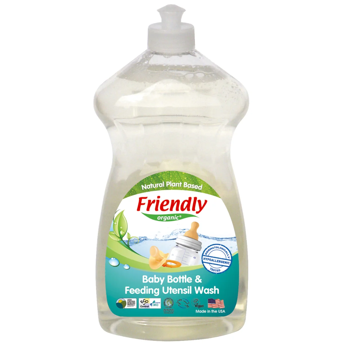 Detergent vase si biberoane fara miros, 739ml, Friendly Organic