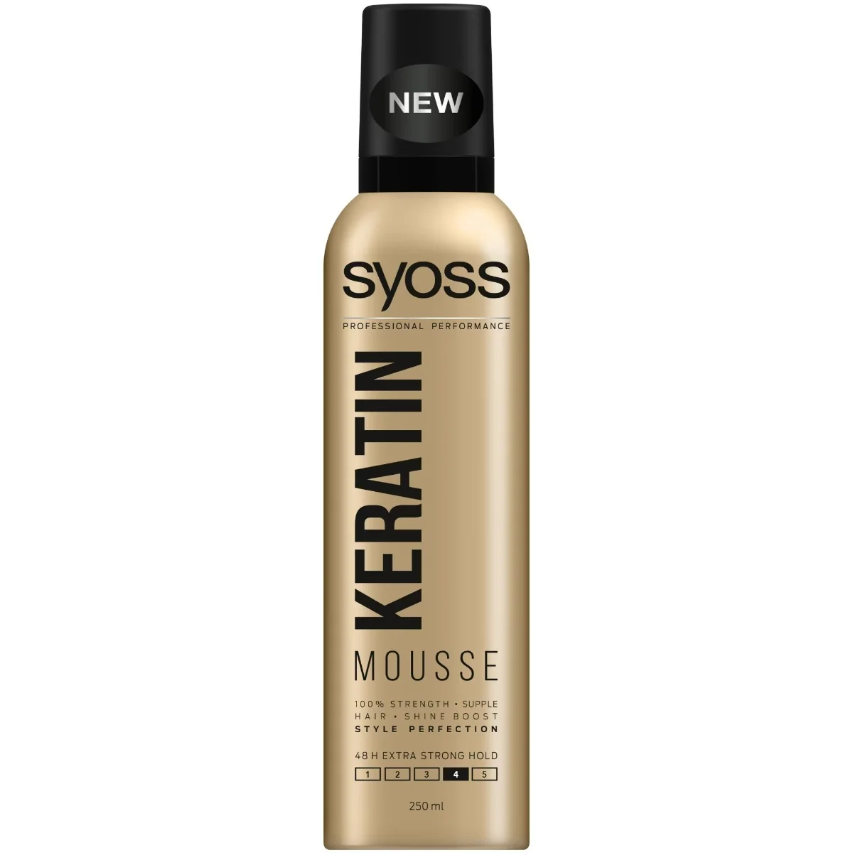 Spuma de par pentru fixare puternica Keratin Style Perfection, 250ml, Syoss