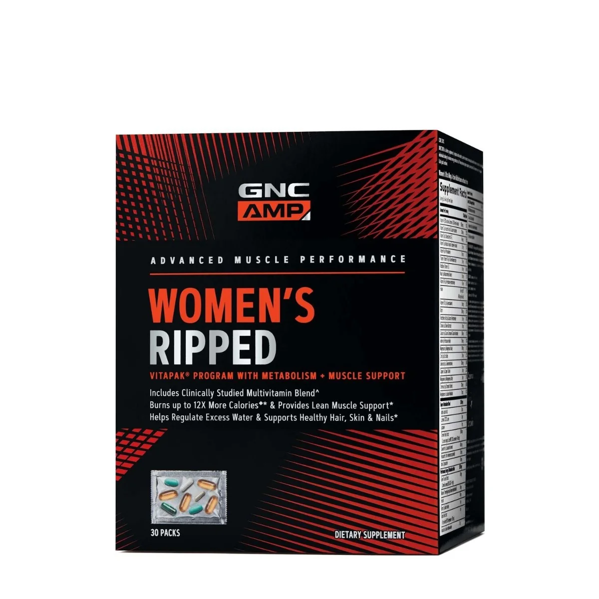 Complex de multivitamine pentru femei AMP Women's Ripped Program VitaPak, 30 pachetele, GNC