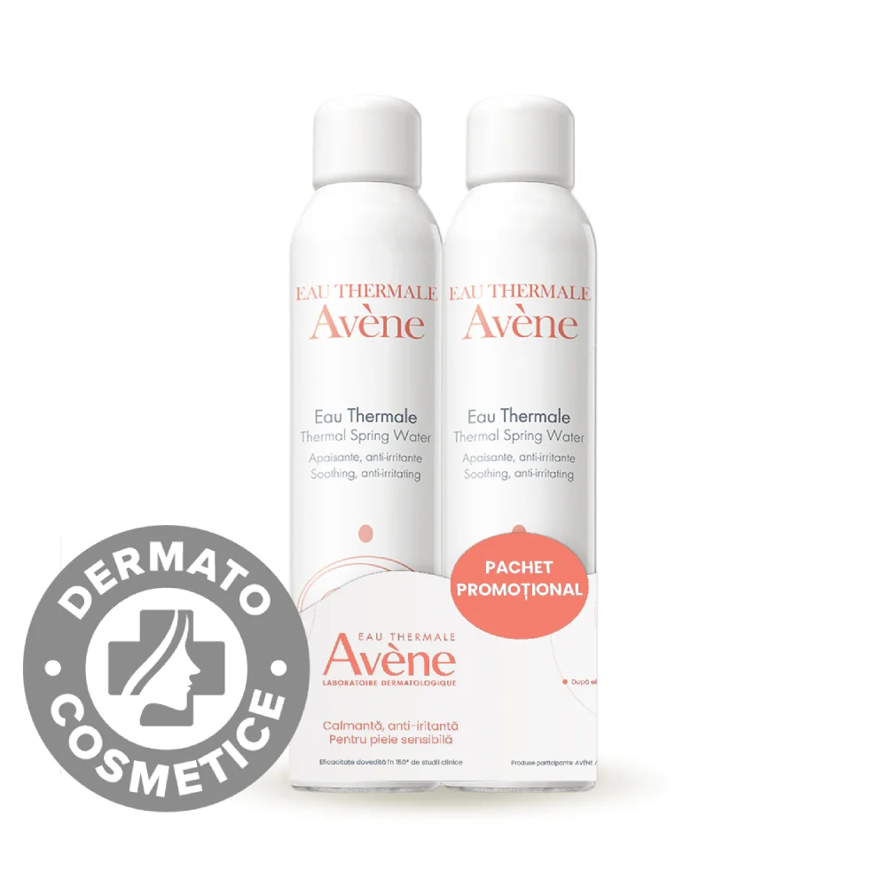 Pachet Apa termala spray, 300ml + 300ml, Avene