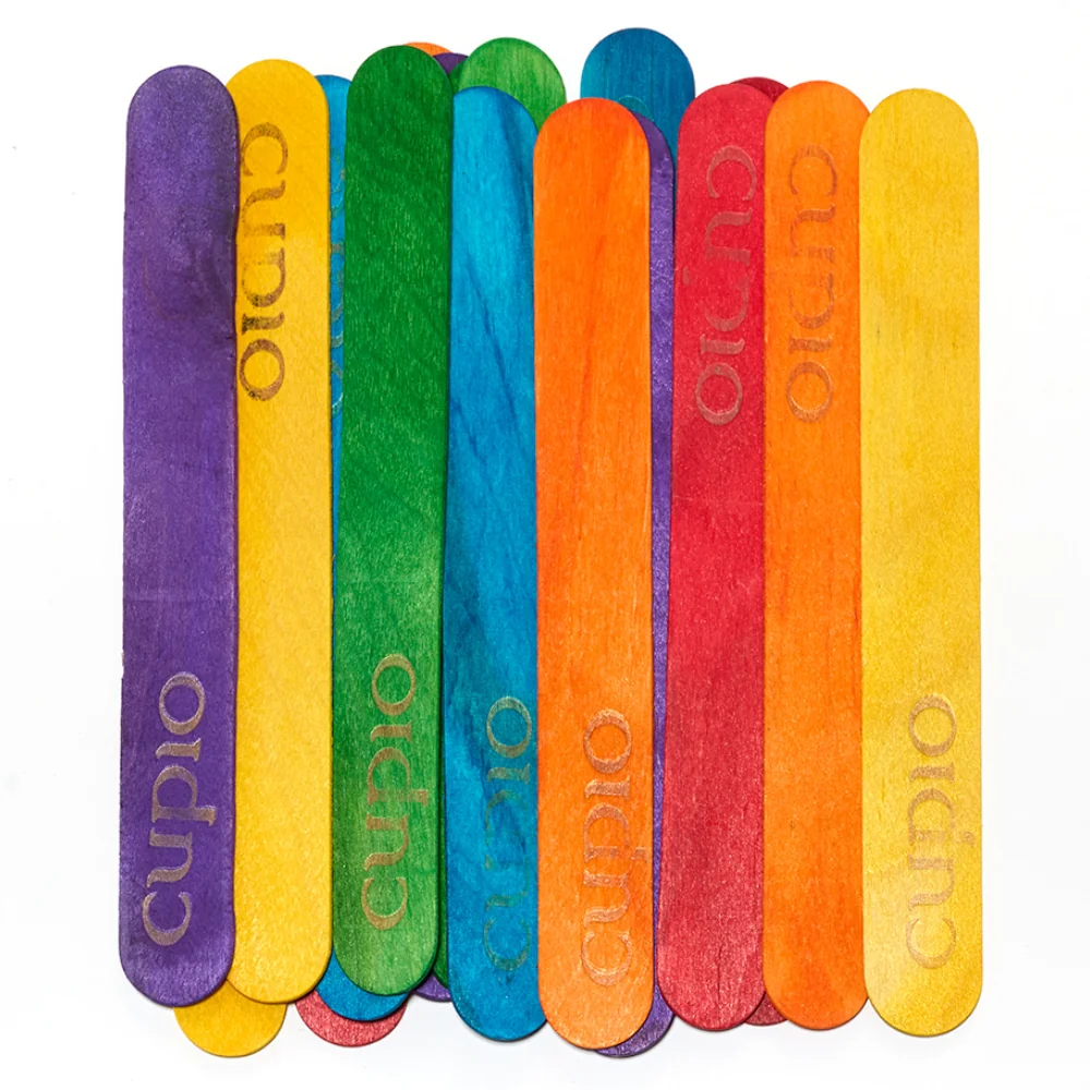 Set spatule colorate pentru ceara, 50 bucati, Cupio 