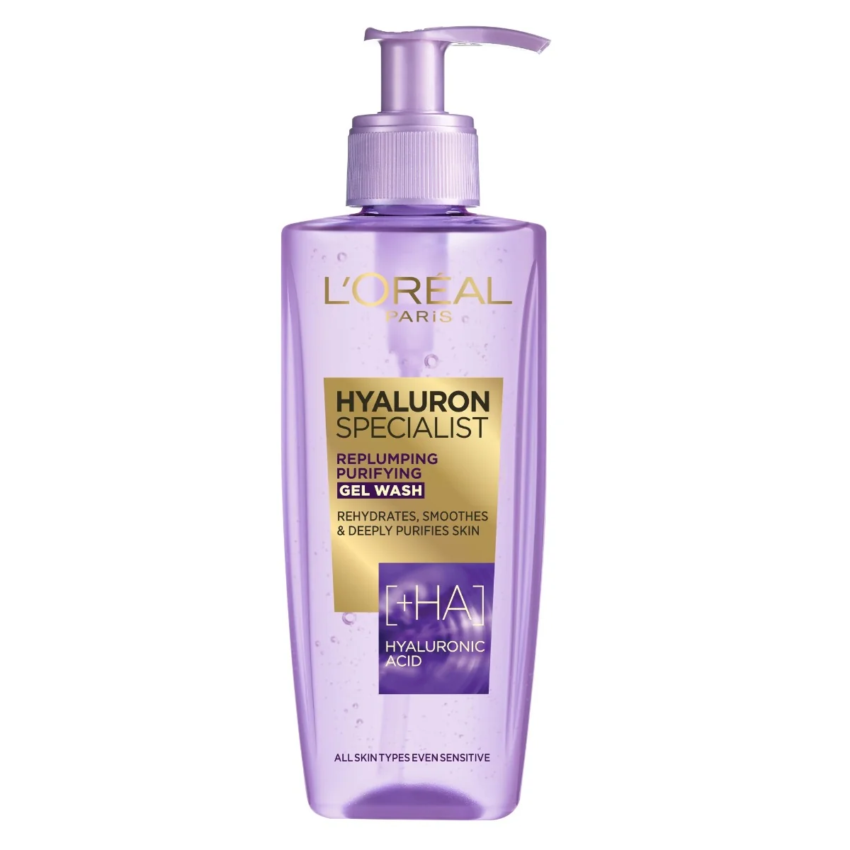 Gel de curatare pentru toate tipurile de ten Hyaluron Specialist, 200ml, L'Oreal Paris