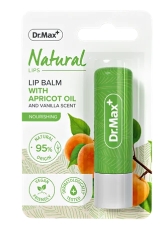 Dr. Max Natural Balsam de buze cu ulei de caise, 1 bucata