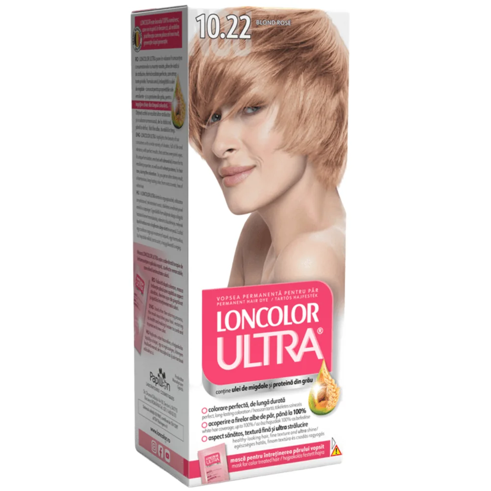 Vopsea de par permanenta Ultra Nr. 10.22, 110ml, Loncolor