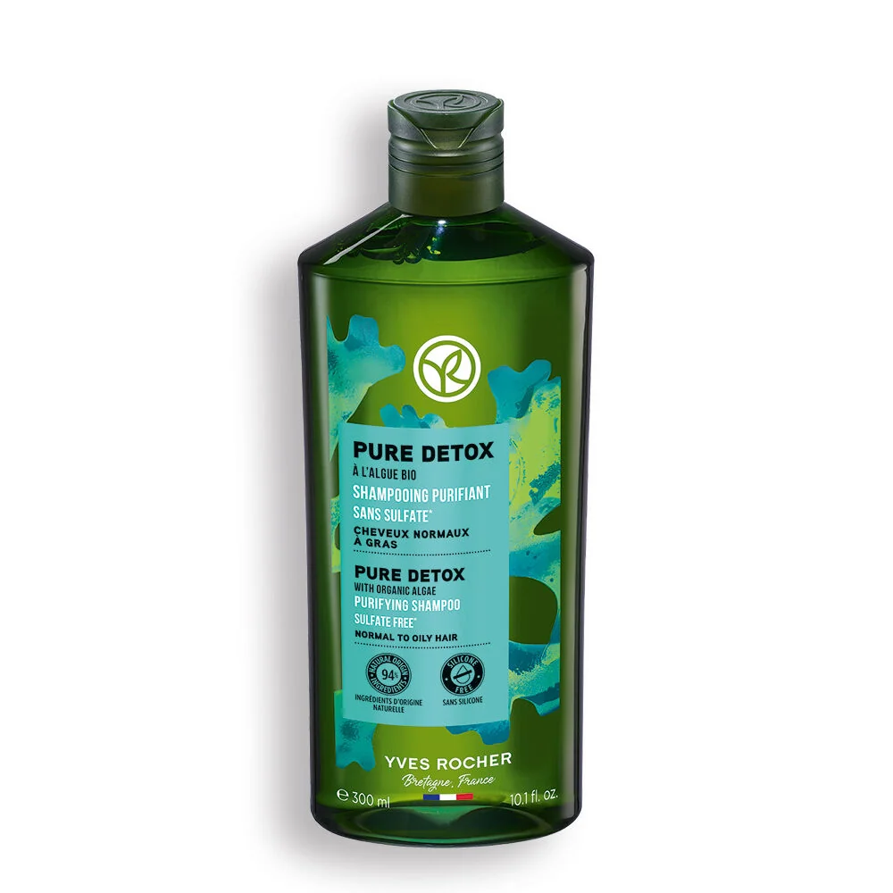 Sampon cu alge bio Pure Detox, 300ml, Yves Rocher