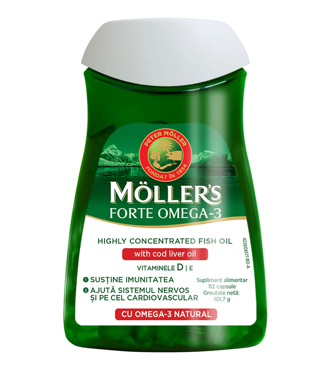 Omega 3 Forte, 112 capsule, Moller's