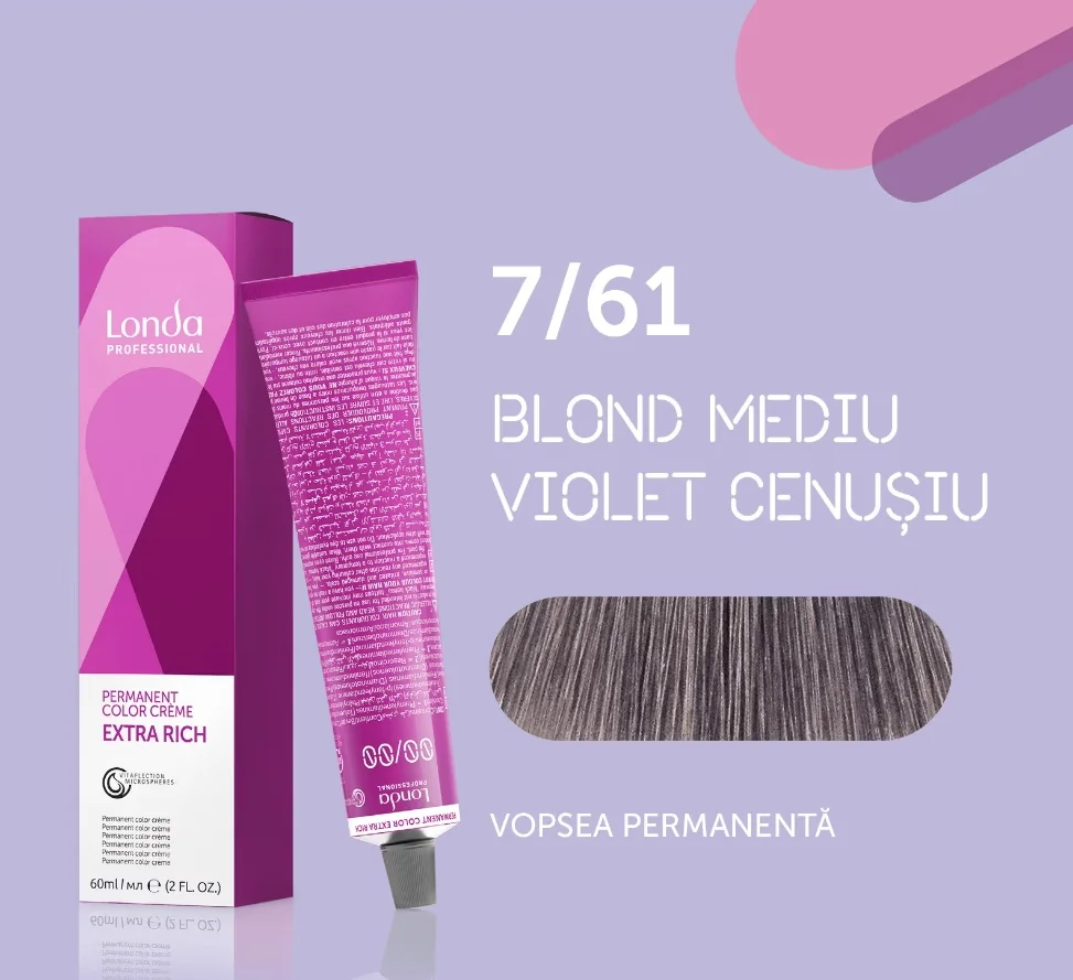 Vopsea permanenta 7/61 Extra Rich, 60ml, Londa Professional 