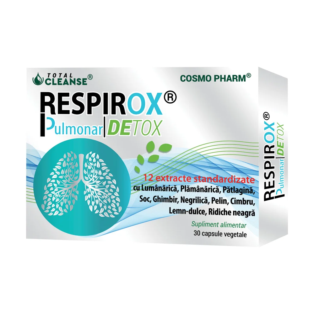 Respirox Pulmonar Detox Total Cleanse, 30 capsule, Cosmopharm