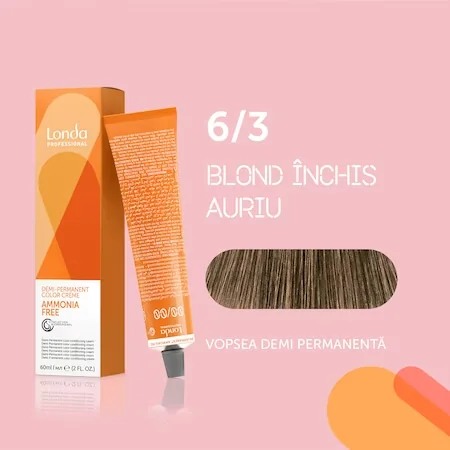 Vopsea de par demi permanenta fara amoniac 6/3, 60ml, Londa Professional 