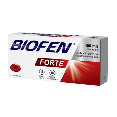 Biofen Forte 400mg, 16 capsule moi, Biofarm