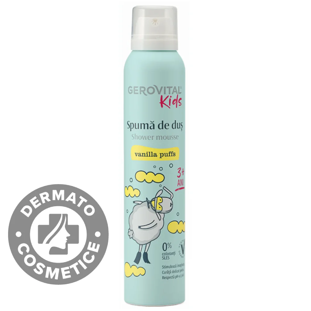 Spuma de dus Vanilla Puffs Gerovital Kids, 200ml, Gerovital