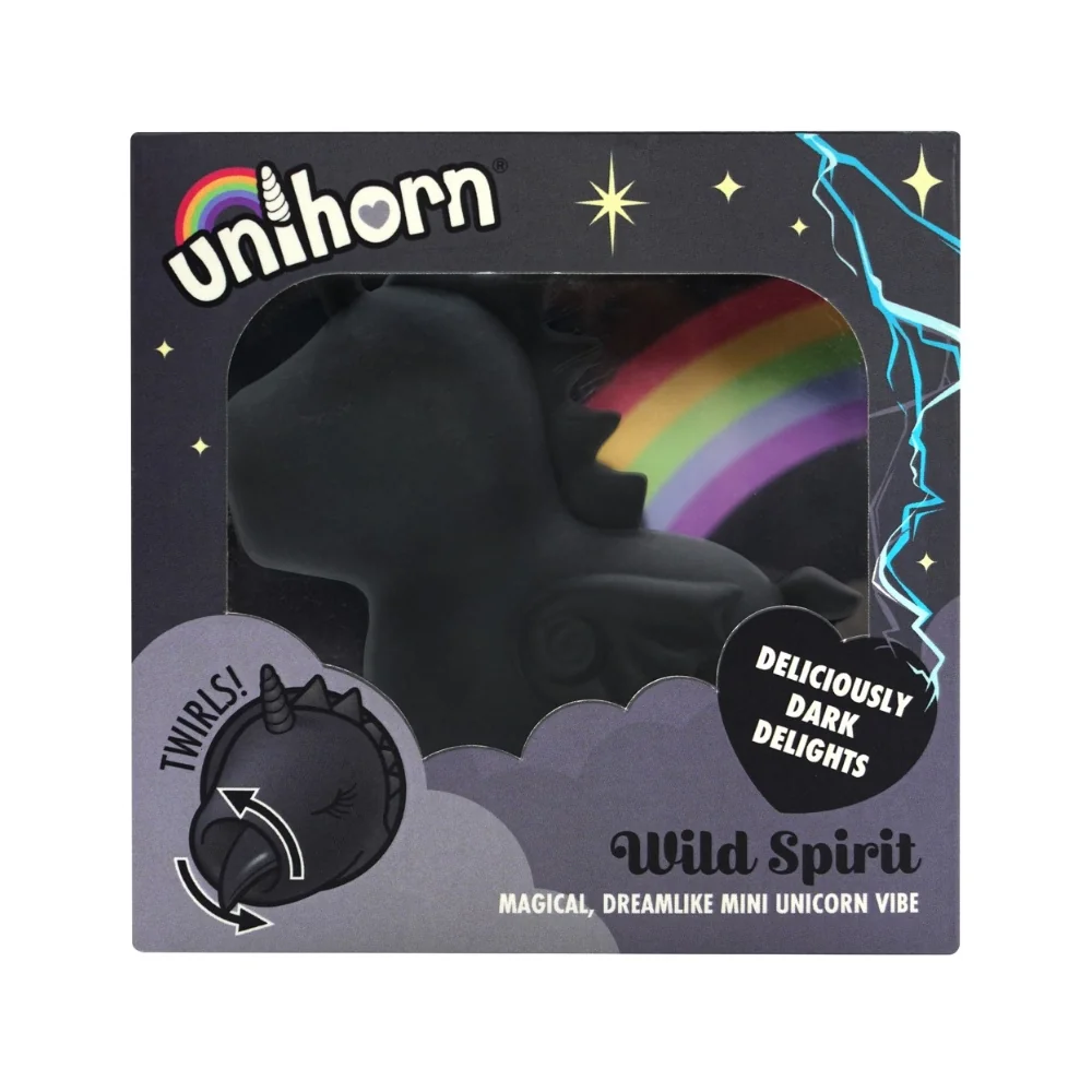 Vibrator clitoridian in forma de unicorn negru, 1 bucata, Unihorn 