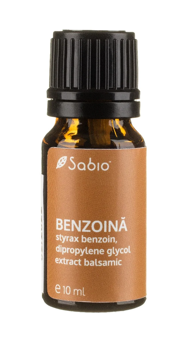 Ulei esential din extract balsamic de benzoina (styrax benzoin, dipropylene glycol), 10ml, Sabio