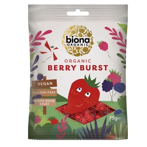 Jeleuri organice fara gluten Berry Burst, 75g, Biona Organic 