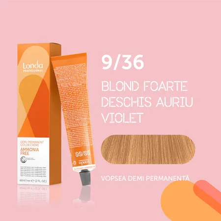 Vopsea de par demi permanenta fara amoniac 9/36, 60ml, Londa Professional 