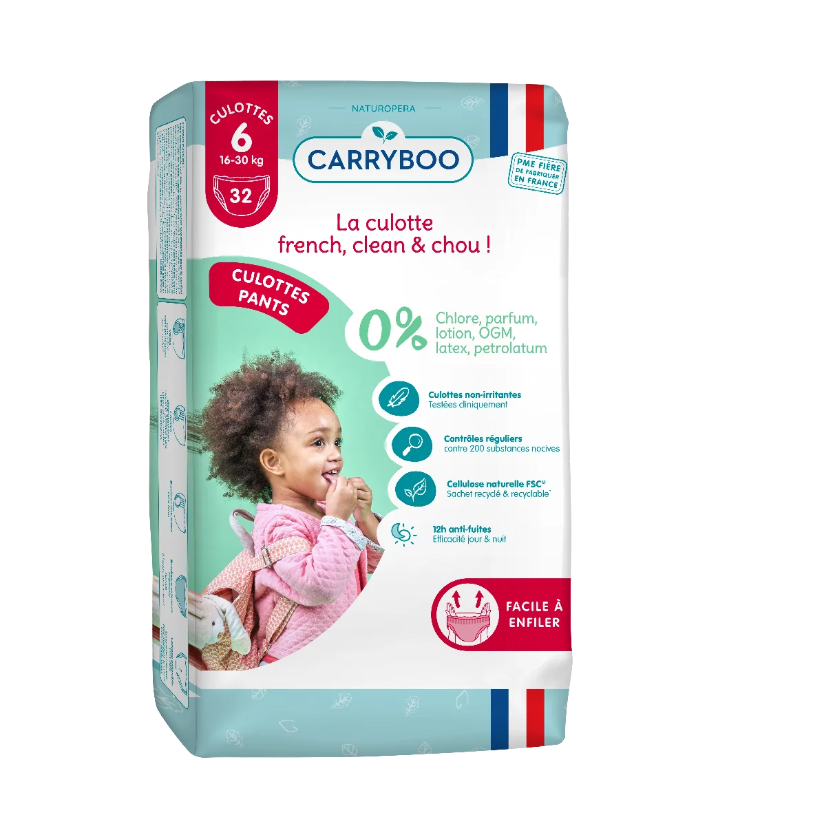 Scutece chilotel hipoalergenice 16-30kg marimea 4 BIO, 32 bucati, Carryboo