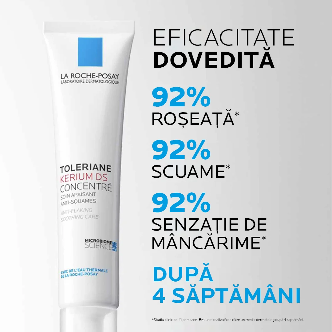 Crema anti-scuame hidratanta si calmanta Toleriane Kerium DS, 40ml, La Roche Posay 