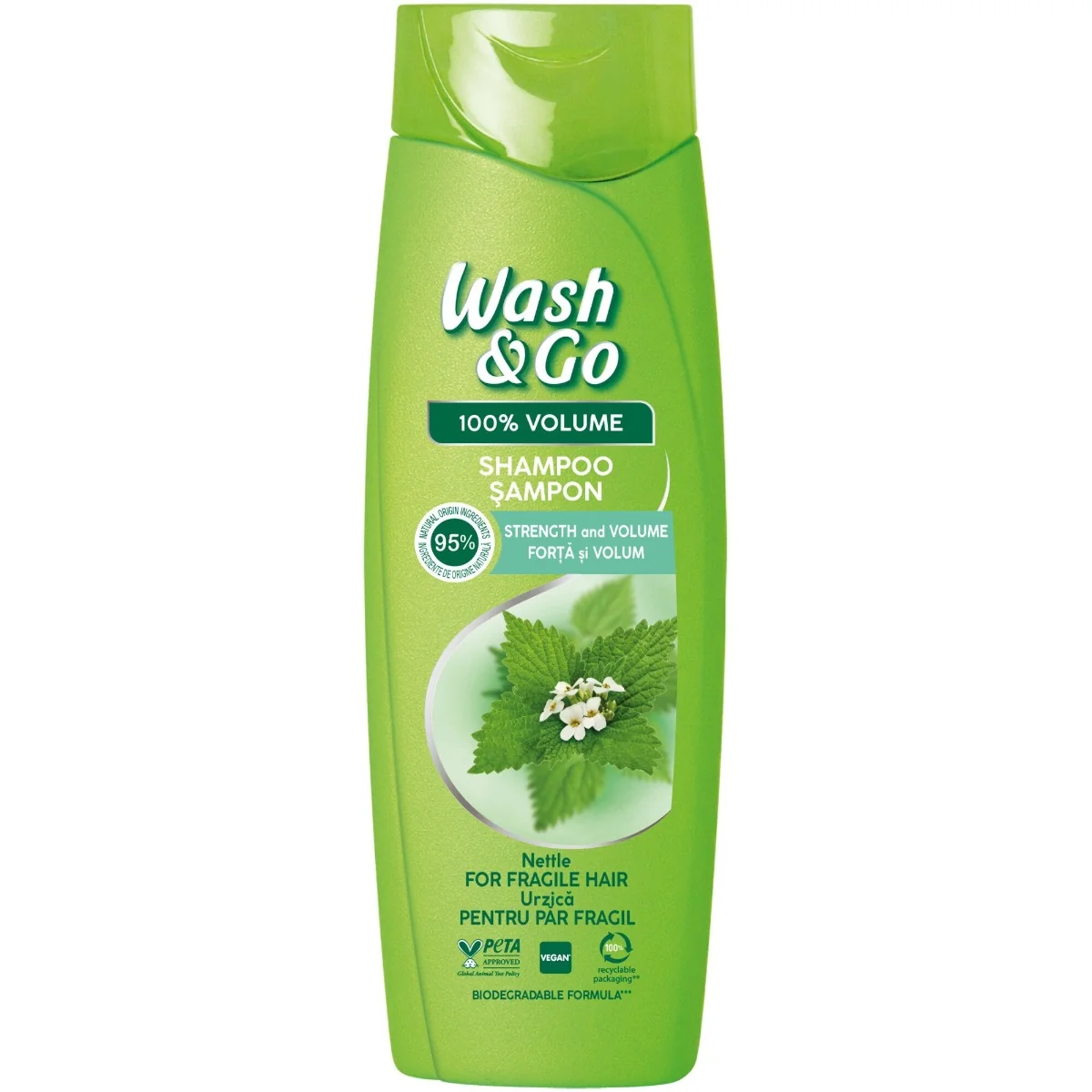 Sampon cu urzica, 360ml, Wash&Go