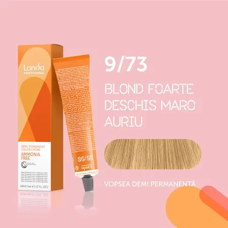 Vopsea de par demi permanenta fara amoniac 9/73, 60ml, Londa Professional 